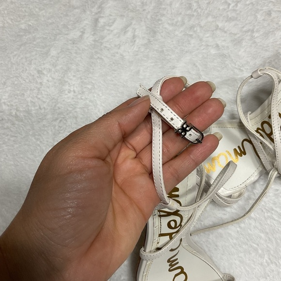 Sam Edelman Cream Strappy Heels - Picture 9 of 11